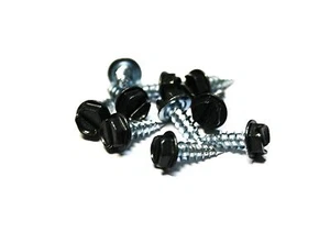 (100) Tornillos de hoja de metal de cabeza hexagonal ranurada de 8x1/2 (bronce) - Imagen 1 de 1