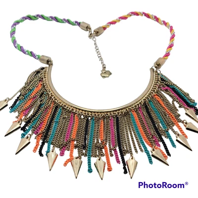 Collar 18 in Vera Wang Born To Rule Tono Dorado Mardi Gras Colores Cierre Langosta Foto 1 de 4