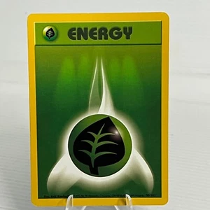 Grass Energy 99/102 Base Set Pokemon Tarjeta Casi Nuevo-Como Nuevo! - Imagen 1 de 3