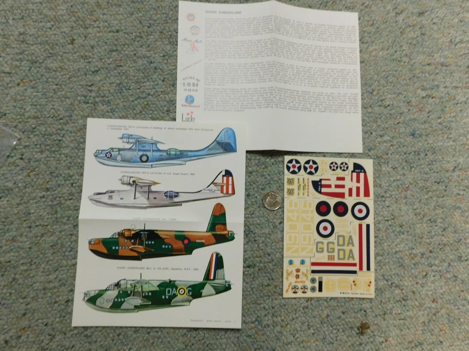 Esci Polly S decals 1/72 Short Sunderland PBY-5 Catalina variants G4 - Image 1 of 1
