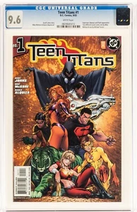 Teen Titans #1 DC 2003 Michael Turner variant cover Robin Raven Starfire CGC 9.6 - Picture 1 of 6