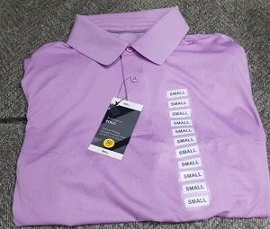 Member's Mark Men's Jacquard UPF 50 Moisture Wicking Performance Polo. Purple S. - Picture 1 of 7