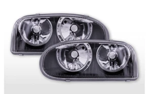 FK Set LED DRL Projector Angel Eye Headlights VW Golf 3 MK3 1HXO 1 EXO 91-97 LHD - Bild 1 von 4