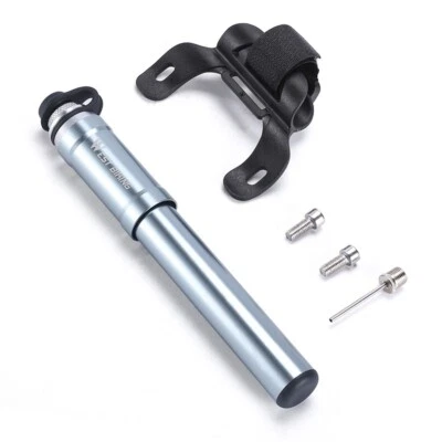 WEST BIKING Bicycle Pump Schrader Presta Bike Inflator Ball Pump 130PSI Silver - Image 1 of 4