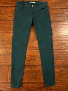 Levi’s donna verde 710 super skinny taglia 28 - Foto 1 di 4