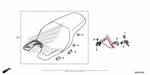 NEW OEM HONDA CTX700 CTX 700 SEAT LOCK CABLE - Imagem 1 de 1