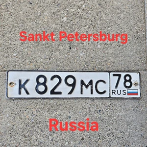 RUSSIA SANKT PETERSBURG LICENSE PLATE AUTO NUMBER CAR TAG FLAG k829mc REGION 78 - Picture 1 of 1