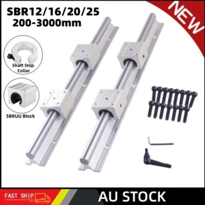 2PCS SBR20 SBR16 200-3000mm Linear rail guide & 4PCS SBR20UU bearing blocks CNC - Picture 1 of 30