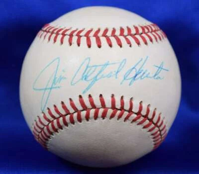 Jim Catfish Hunter Beckett BAS Autograph American League Signed Baseball - Image 1 of 2