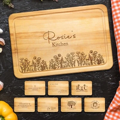 Personalised Wooden Chopping Board Cheese Board Birthday Anniversary Wedding - Image 1 of 4