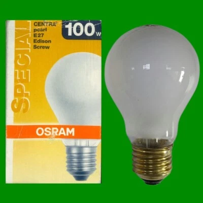 1x 100W Osram Pearl GLS Incandescent Dimmable ES E27 Edison Screw Light Bulb - Image 1 of 4