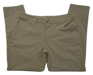 Pantaloni chino Lululemon 34x29 ABC Tofino Sand Performance elasticizzati kaki M5967S - Foto 1 di 15