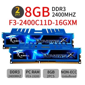 G.Skill Ripjaws 16GB 2x8GB DDR3 OC 2400MHz F3-2400C11D-16GXM 240Pin PC Memory BT - Picture 1 of 5