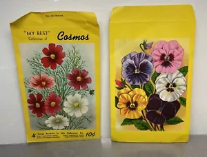 Par de paquetes de semillas de flores vacías Cosmos de colección de tamaño grande - Imagen 1 de 8
