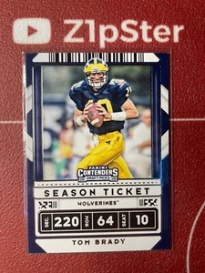 2020 Tom Brady Season Ticket Panini Contenders Draft Picks Football #97