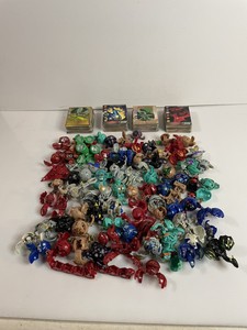 Bakugan Lot Of 5 Random Battle Brawlers Figures Some Uncommon & 5 Bonus Cards