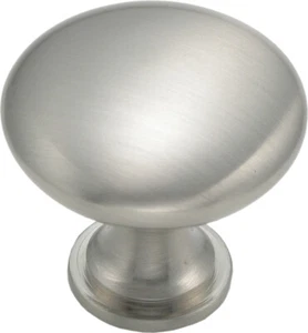 Schrank runder Knopf 1-1/4 Zoll Durchmesser Satin Nickel SN modern silber - Bild 1 von 4