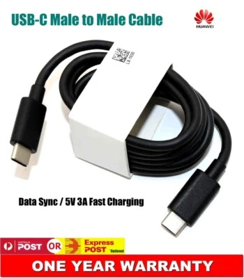 Genuine USB-C Male to Male Data Sync Charger Cable For Huawei MediaPad M5 10 AU - Image 1 of 4