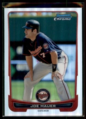 2012 Bowman Chrome REFRACTOR Joe Mauer Minnesota Twins #170 - Image 1 of 2