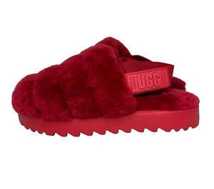 Sandalias UGG Super Fluff Plataforma Para Mujer 7 Rojo 1121751 Correa Elástica - Imagen 1 de 17