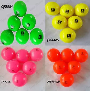 Paquete de bolas de viento de cricket naranja rosa amarillo verde senior de 5,5 oz entrenamiento al aire libre - Imagen 1 de 20