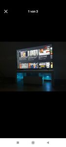 vidaXL Hochglanz TV-Schrank mit LED-Leuchten - Weiß, 120x30x35,5cm (804289)