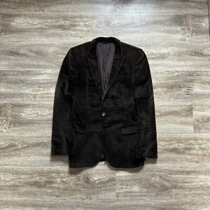 Hugo Boss Maselli Black Cotton Velvet Smoking Tuxedo Blazer Jacket 38 Long - Picture 1 of 14