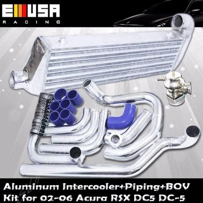 Intercooler + Tubería + Siliconas + Abrazaderas + COMBO BOV para 02-06 Acura RSX DC-5 Foto 1 de 4