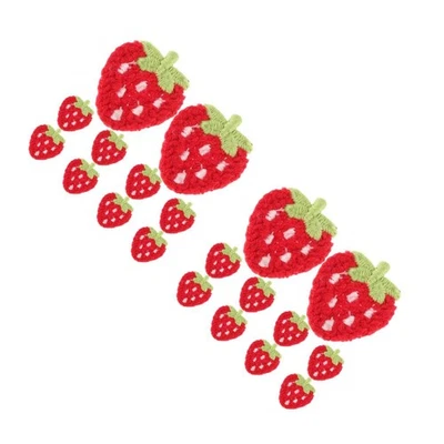 2 Pack Strawberry Accessories Embroidered Patches Clothing Fun - Image 1 of 4