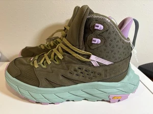 Hoka One Anacapa Breeze Mid Wanderschuhe grün lila Trail Damengröße 9B - Bild 1 von 6