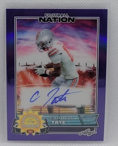 2025 Leaf Football Nation Carnell Tate Auto #ed 7/8 Saturday at The Stadium - Picture 1 of 2