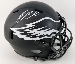 Saquon Barkley Signed Philadelphia Eagles Full Size Replica Helmet (Beckett) - Picture 1 of 3