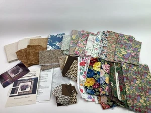 Watercolor Basket Sewing Wall Quilt Pattern Flowers Includes Fabric Patchwork - Picture 1 of 11