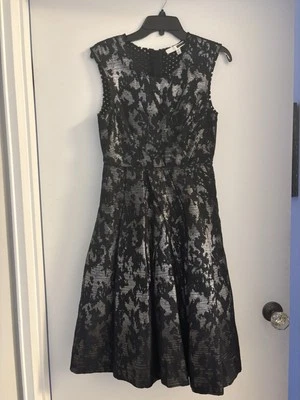 Tracy Reese Women's Black Silver Sleeveless Dress -Silk, Viscose, Cotton, Wool 6 - Image 1 of 3