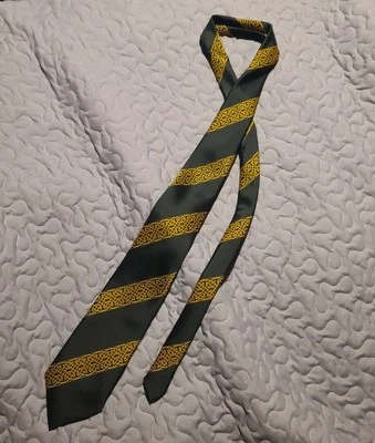Connemara ties Ireland 100% polyester green w gold celtic St. Patrick’s Day Tie - Image 1 of 4