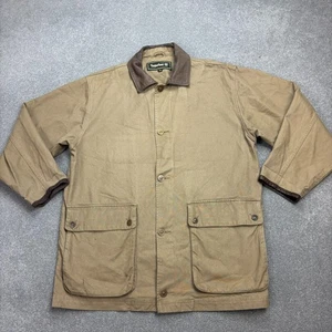 Timberland Jacket Adult Medium Brown Hunting Canvas Barn Chore Leather Men* - Picture 1 of 12