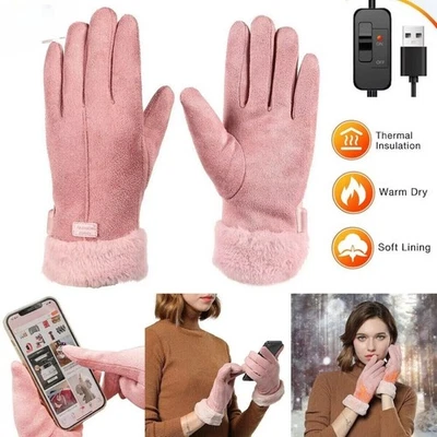 MARKENLOS Damen Handschuhe mit USB Heizung - Elektrisch beheizt für Winter