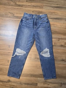American Eagle Jeans Womens Size 2 Highest Rise Mom Distressed Denim - Picture 1 of 7