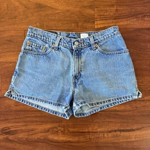 Vintage 90's Levis Denim Shorts Light Wash Junior Size 9 Y2K 1999 - Picture 1 of 9