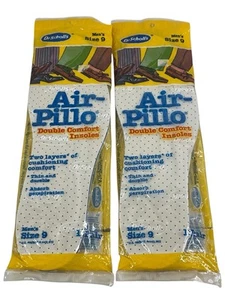 Vtg 1985 Dr Scholls Air-Pillo Double Comfort Insoles 2 Pairs Men’s Size 9 New - Picture 1 of 2