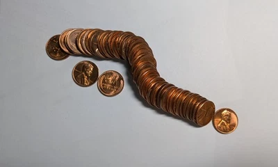 1958-D Uncirculated Roll of Lincoln Cents from Original Bank Rolls  - Image 1 of 4