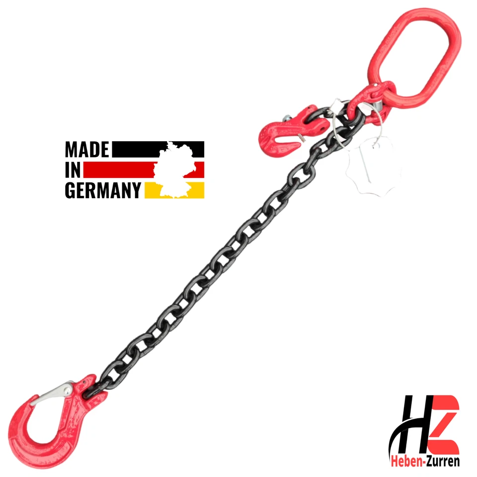 1-Strang Kettengehänge Anschlagkette 6mm nach EN 818-4 schwarz GK8 - Bild 1 von 1