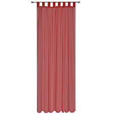 Voile Gardine 140x245 Cm Schlaufenschal transparent Dekoschal Vorhang rot