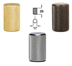 Perilla Graf moderna moleteada Ø 17 mm mueble de cocina armario cajón armario mango - Imagen 1 de 4