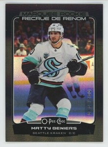 2022-23 O-PEE-CHEE Matty Beniers RC ROOKIE RAINBOW BLACK /100