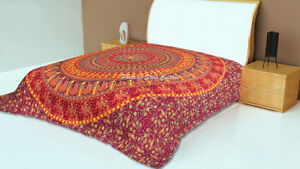 Queen Bedspread Hippie Indian Mandala Bedding Bohemian Bed cover Throw Blanket