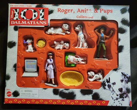 VTG 101 Dalmations Mattel 66451 Box Collectible Figurine Set Cover