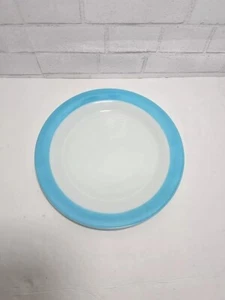 "Vajilla Pyrex vintage años 50 -rara borde azul verde azulado 12"" plato picar pastel" - Imagen 1 de 5