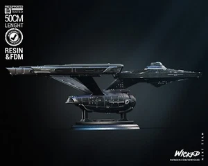 3D Printed 16K WICKED - Star Trek U.S.S Enterprise NCC-1701 350mm - Picture 1 of 11