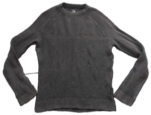 Quicksilver Japan Dark Rituals Men's Medium Pullover Cotton Knit Sweater Grey - Picture 1 of 7